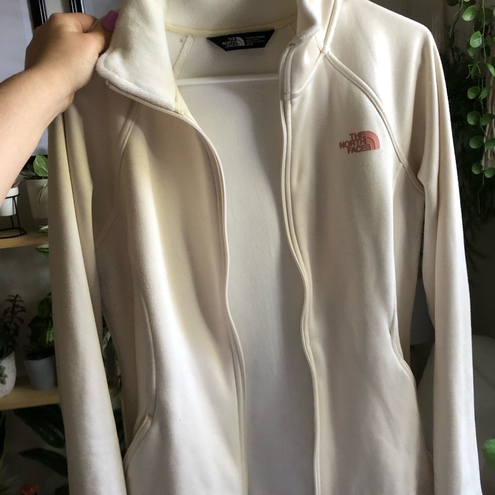 The North Face Cream Zip Up